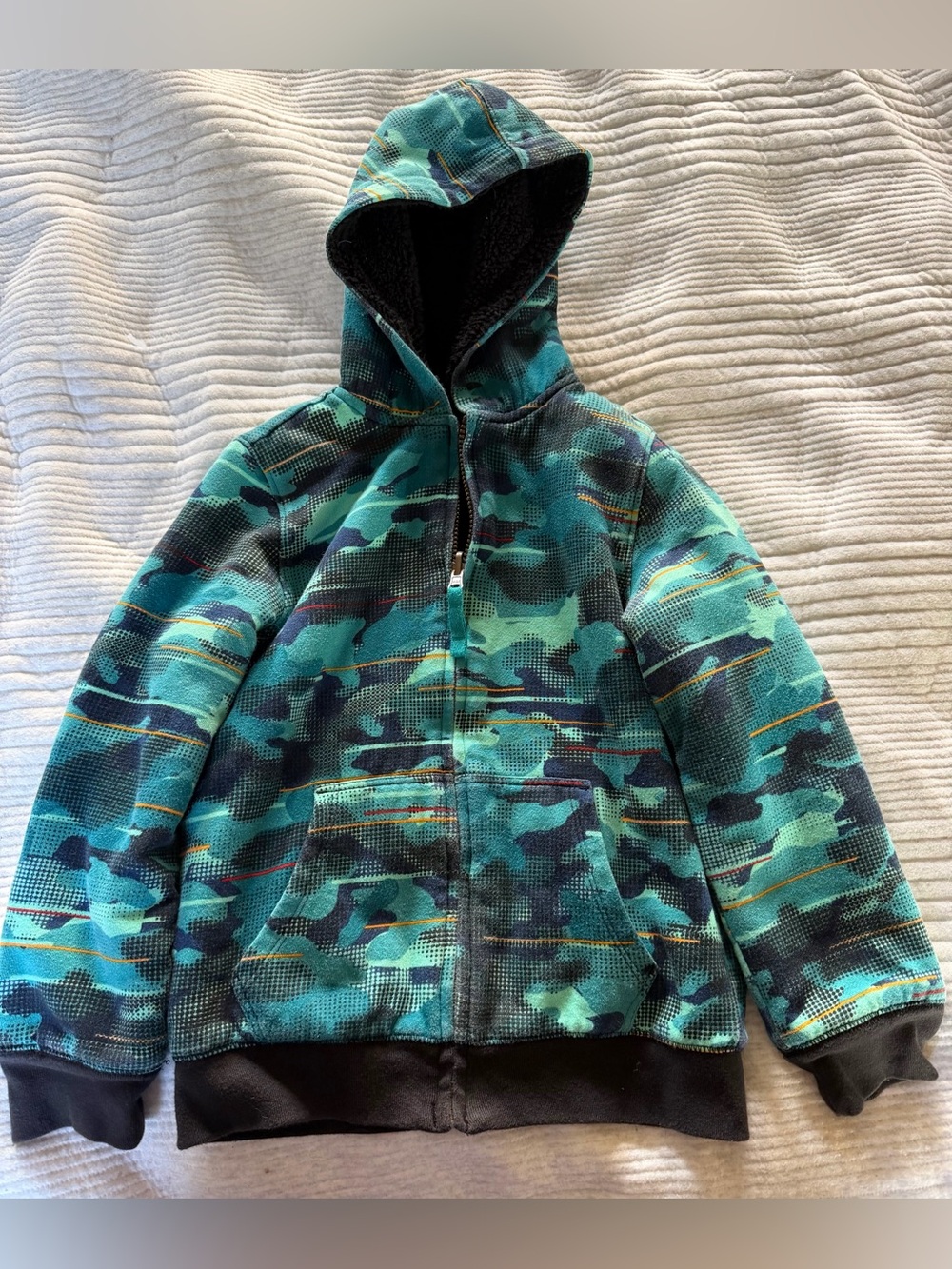 Lands’ End reversible cotton / polyester hooded jacket